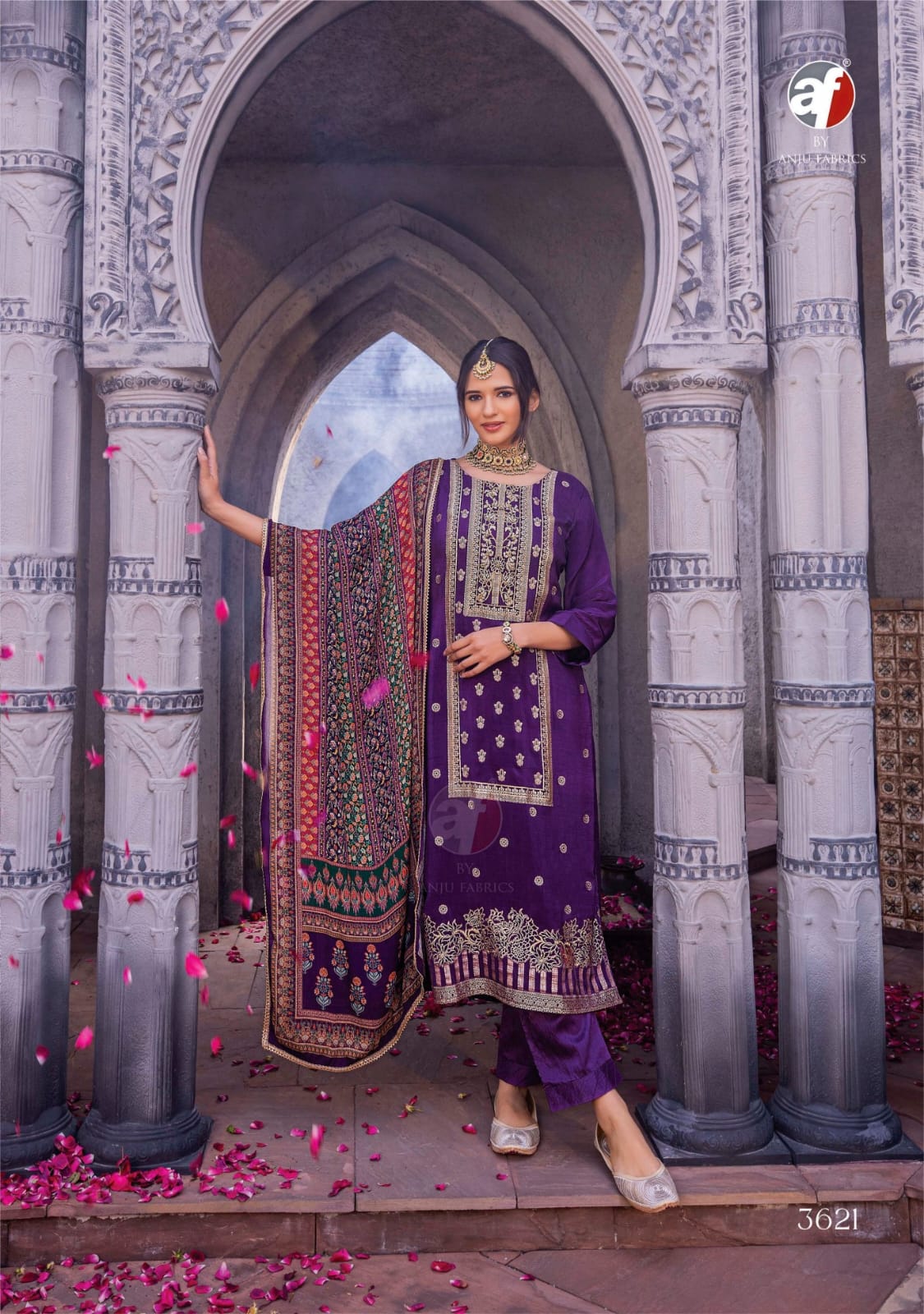 Dastoor By Af Crepe With Heavy Jacquard  Readymade Suits Wholesale Suppliers In Mumbai

